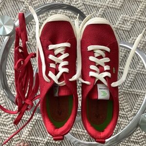 Caruma Red Canvas Sneakers.  Excellent used condition. Size 8.5